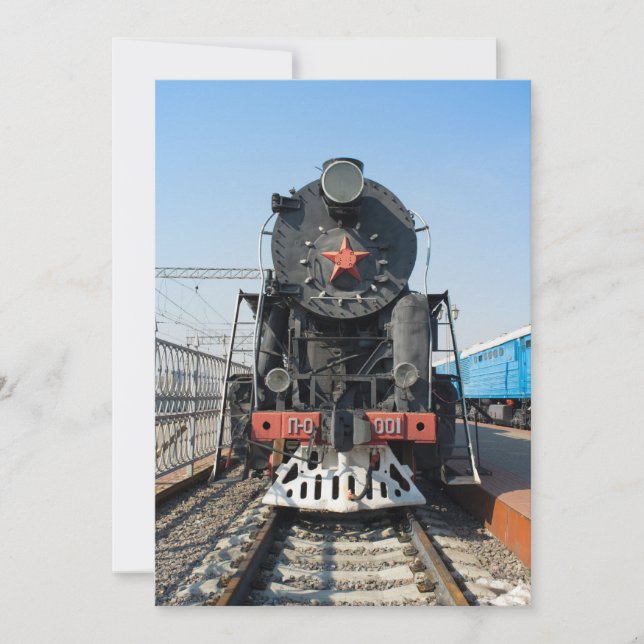 Locomotiva russa P-0001 Vitória (Pobeda). (Frente)