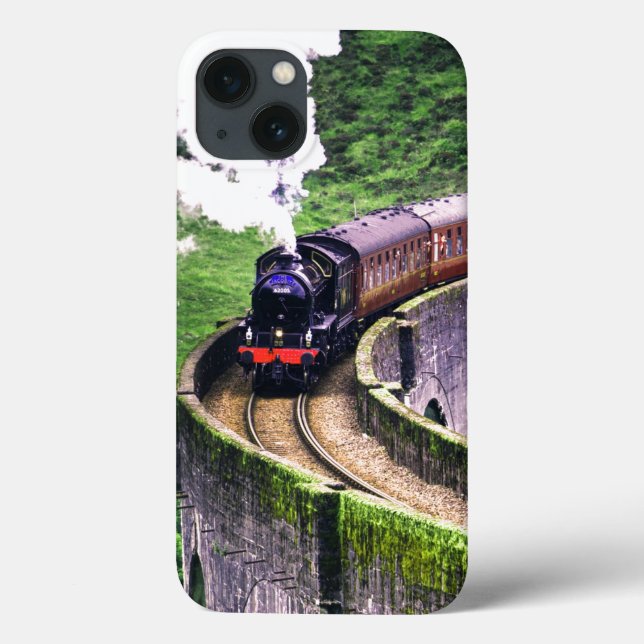 Locomotive Train on Bridge (Verso)