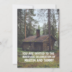LOG CABIN NOS CONVITES DE CASAMENTO DE WOODS