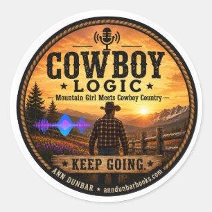 Lógica de Cowboy: Adesivo Redondo Continuar