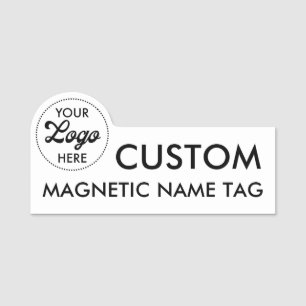 LOGO 3" x 1,5" etiqueta de nome magnética personal