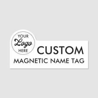 LOGO 3" x 1,5" etiqueta de nome magnética personal