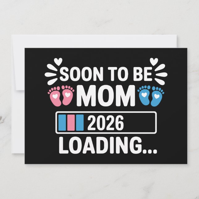 Logo a Ser Mãe 2026 Anúncio de Gravidez em Carrega (Frente)