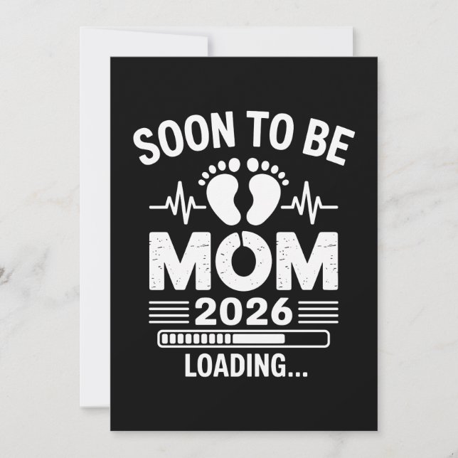 Logo Mãe 2026 Carregando Anúncio de Gravidez (Frente)
