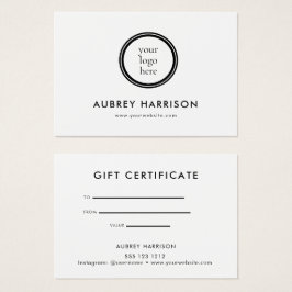 Logo Modern Professional Business Gift Certificate
