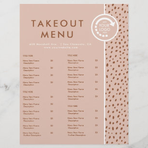 LOGO PERSONALIZADO Menu de retirada Beige & Boho M