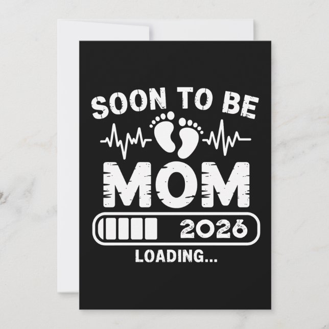 Logo Será Mãe 2026 Anúncio de Gravidez do Bebê (Frente)