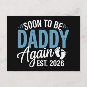 Logo Será Papai Novamente Est 2026 Anúncio de Bebê