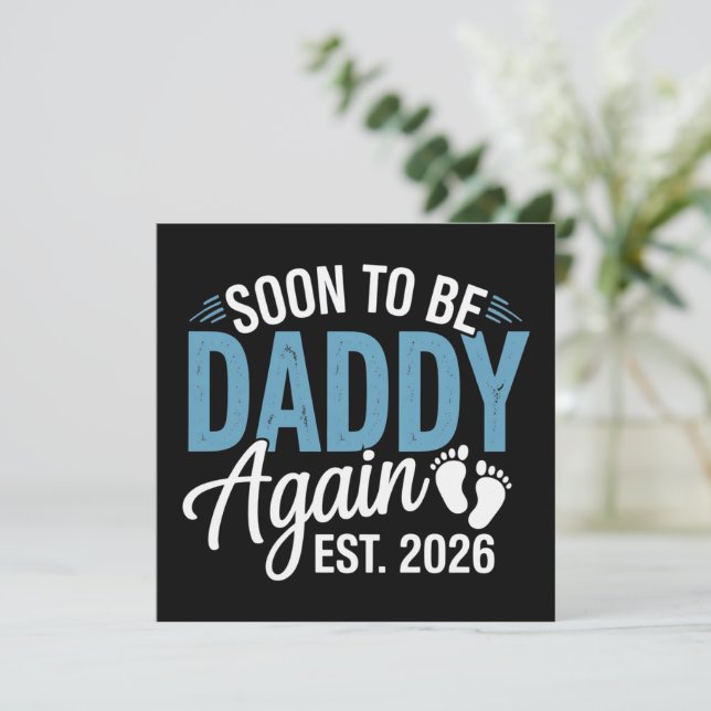 Logo Vai Ser Papai de Novo Est 2026 Anúncio de Beb (Em pé/Frente)