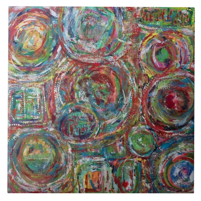 Logotipo 2 6 x 6 Azulejo cerâmico (Frente)