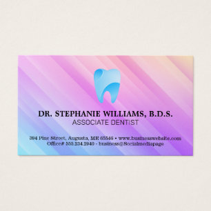 Logotipo artístico do dente azul Odontologia