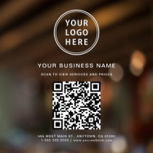 Logotipo Branco Código QR Empresarial