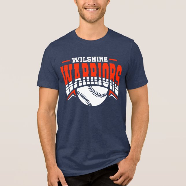 Logotipo Branco de Baseball de Guerreiros Wilshire (Frente)