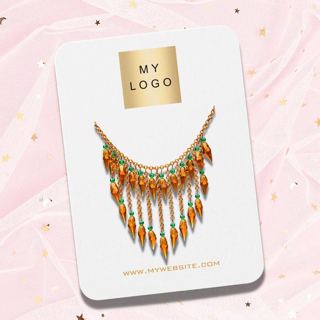 Logotipo branco, joias de brinco, foto QR (Criador carregado)