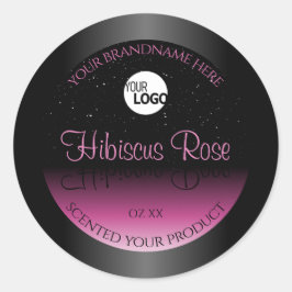 Logotipo brilhante da etiqueta de produto preto pr