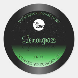 Logotipo brilhante de etiqueta de produto preto e 