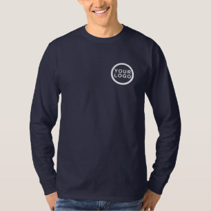 Logotipo comercial Camisa de folga longa masculina