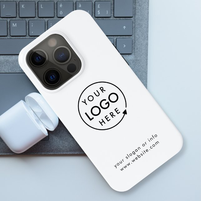Logotipo comercial | capas de iphone simples minim (Professional branded iPhone cases for small business gifting, company mobiles & promotional swag.)
