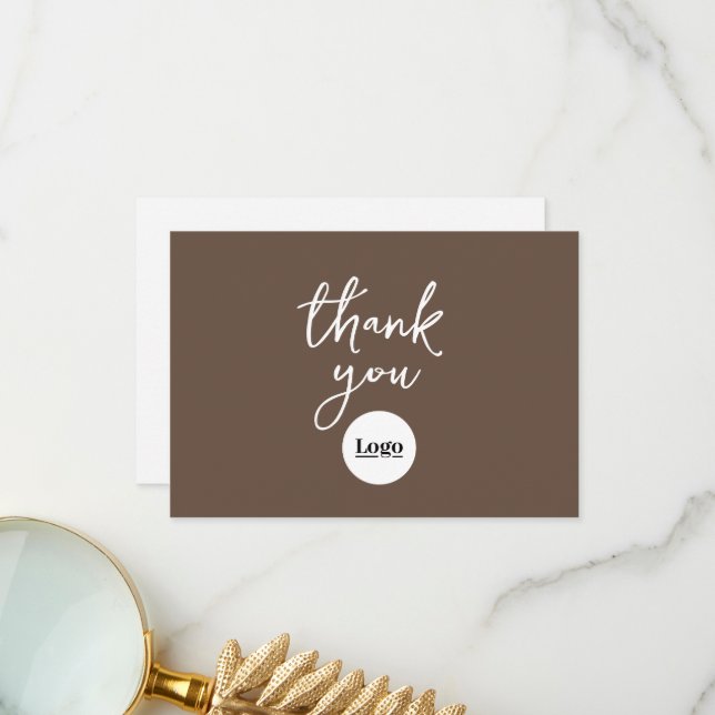 Logotipo comercial Chocolate Castanho Cartões de a (Frente/Verso In Situ)