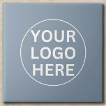 Logotipo comercial do Dusty Blue l Professional<br><div class="desc">O Azulejo cerâmico com marca de logotipo profissional azul empoeirado contém um design azul empoeirado elegante com o logotipo da sua empresa exibido. Ideal para uso em decoração de escritório ou como um item de promocional único,  este azulejo cerâmico combina estilo e funcionalidade,  mostrando sua marca de forma sofisticada.</div>