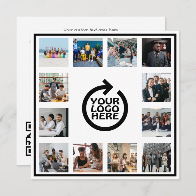 Logotipo comercial e código QR de 12 Phot Personal (Frente/Verso)