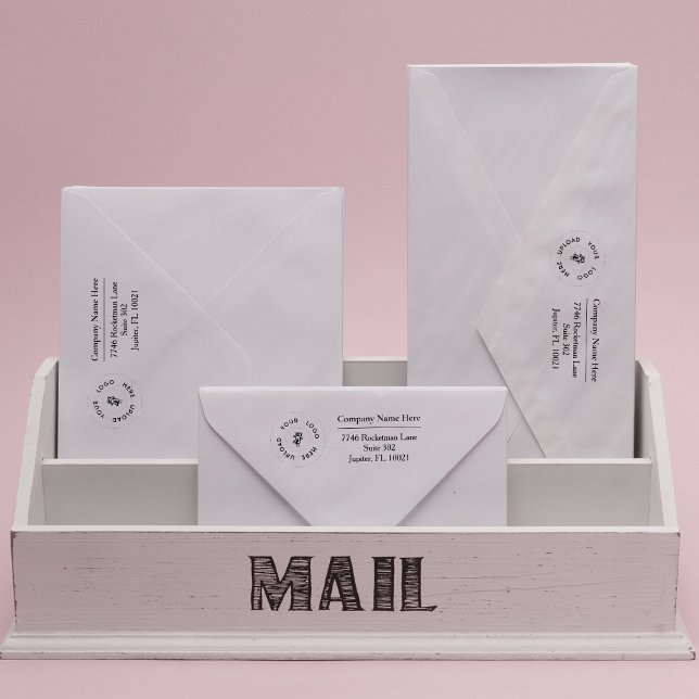 Logotipo comercial Endereço de devolução Carimbo d (Criador carregado)