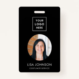 Logotipo comercial moderno Código QR Crachá Funcio