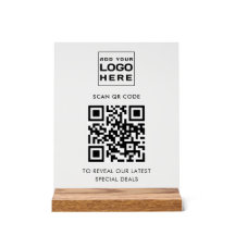 Logotipo comercial moderno e código QR personaliza