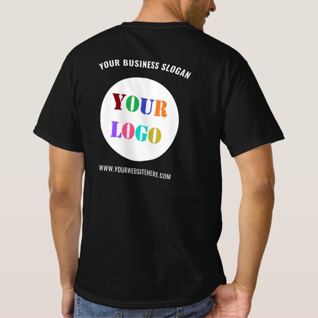 Logotipo comercial personalizado e Camisa de texto (Verso)
