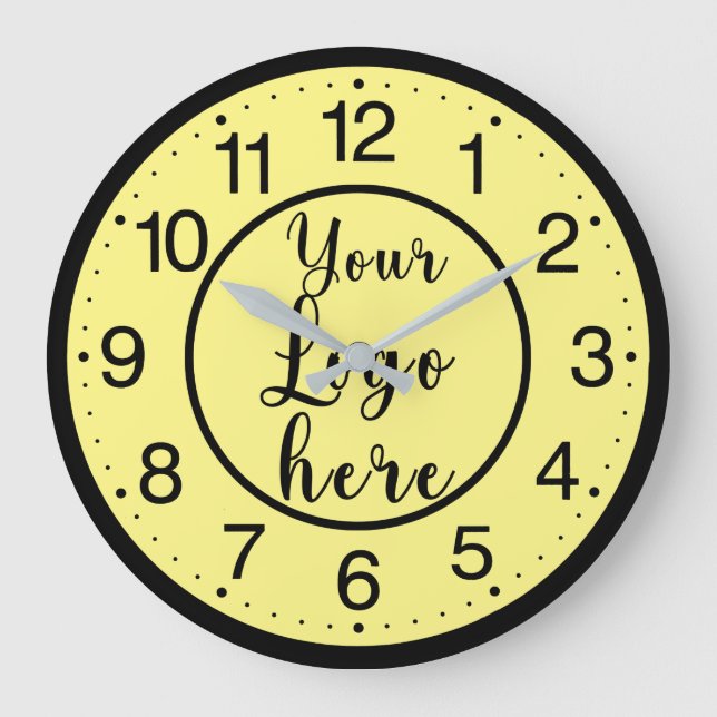 Logotipo comercial personalizado - Relógio grande (Frente)
