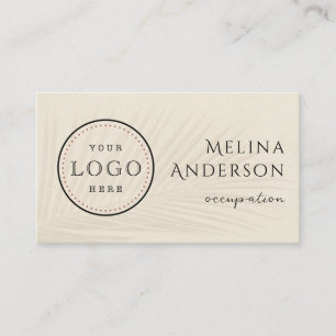 Logotipo comercial QR Code Tropical Palm Cartão de