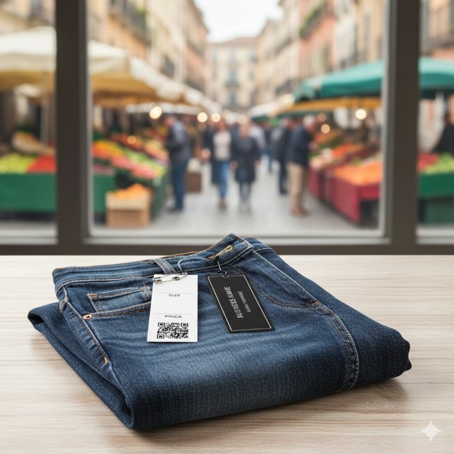 Logotipo comercial simples QR Código de exibição E (Criador carregado)