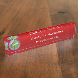 Logotipo comercial vermelho