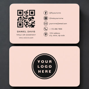 Logotipo Coral Código QR Cartão de Visita Profissi