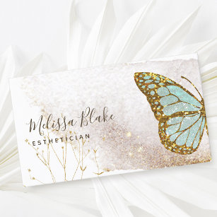 logotipo da borboleta de aquarela cartão de visita