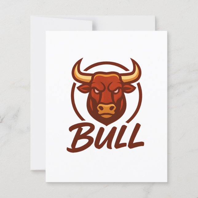 Logotipo da Cabeça do Bull, Creative Mascot BULL (Frente)