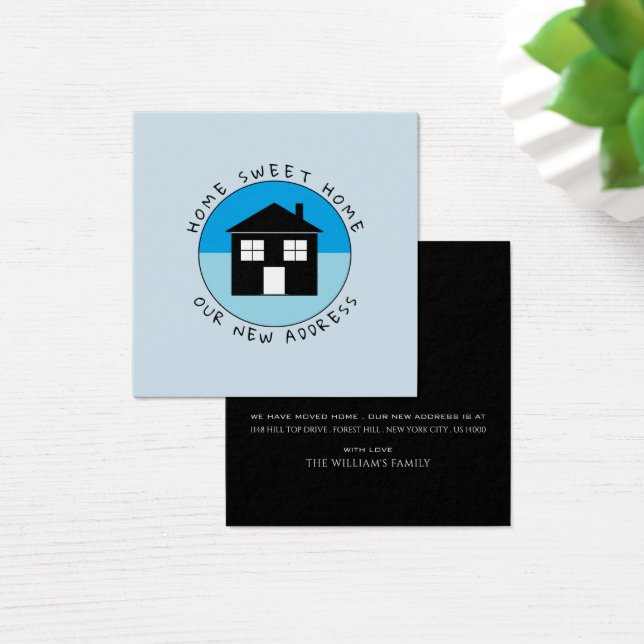 Logotipo da Casa Azul, Mudança de Cartão de Endere (Mesa)