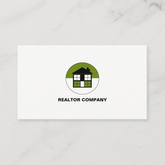 Logotipo da Casa, Realtor, Agente de Estado Cartão (Frente)