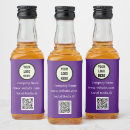 Logotipo da Empresa Código QR Roxo Empresarial Cor