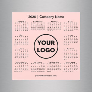 Logotipo da Empresa de Calendário de 2026 em Ímã R