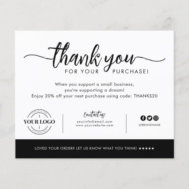 Logotipo da empresa de orçamento Obrigado Comprar (Frente)