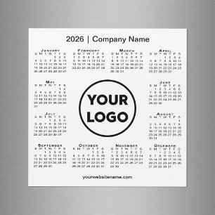 Logotipo da Empresa do Calendário Moderno de 2026
