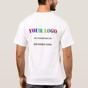 Logotipo da empresa e Modelo de Camiseta de texto 