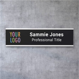 Logotipo da Empresa em Placa de Nome de Porta Inte