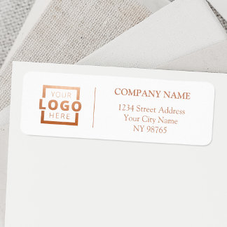 Logotipo da empresa personalizado Etiquetas de end
