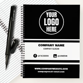 Logotipo da empresa personalizado preto e branco