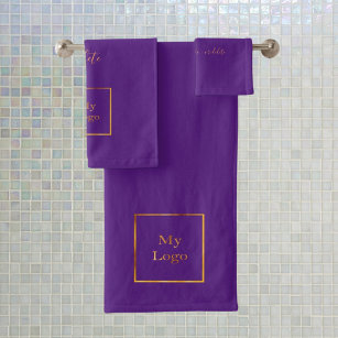 Logótipo da empresa toalha de banho de negócios em