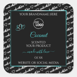 Logotipo da etiqueta do produto de nuvem preto e b