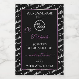 Logotipo da etiqueta do produto preto e branco Art