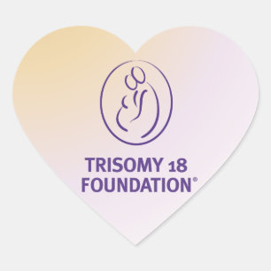Logotipo da fundação do Trisomy 18 - etiqueta do